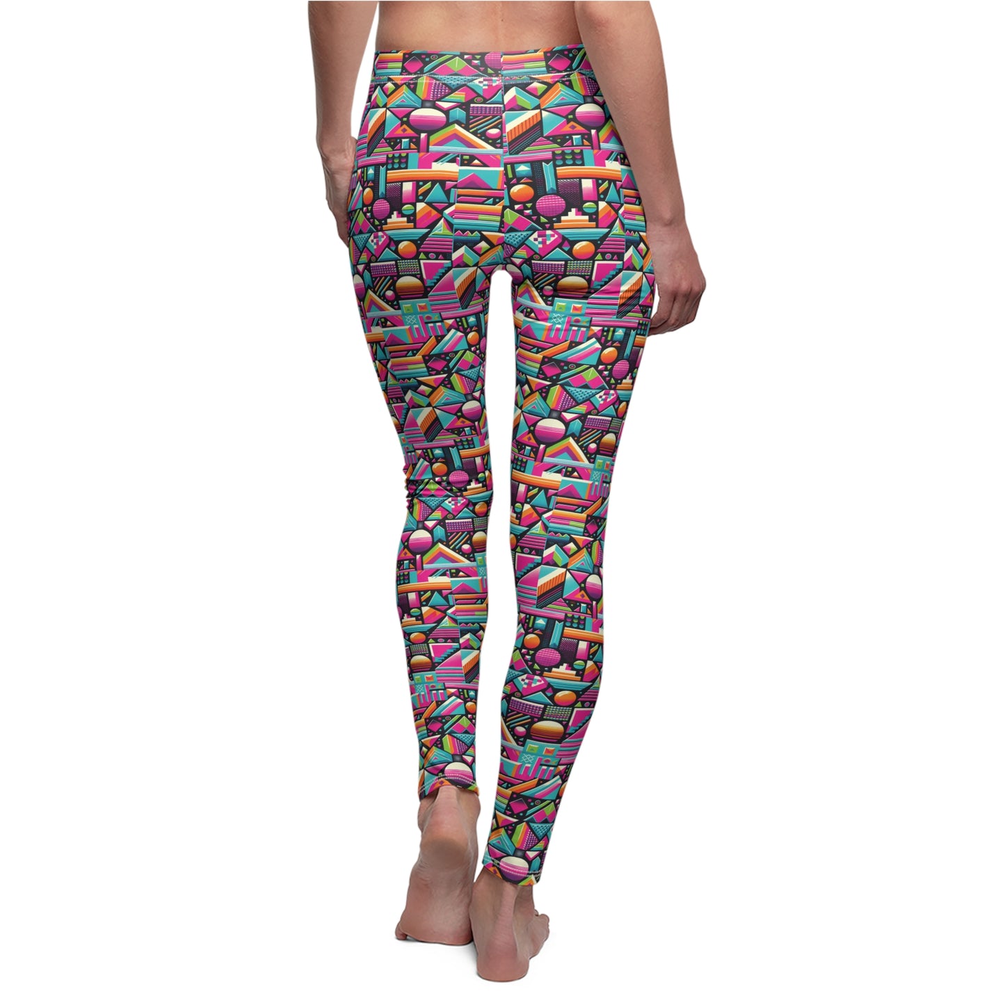 Retro 80s Neon Geometric Leggings – Bold, Bright & Ultra-Comfy