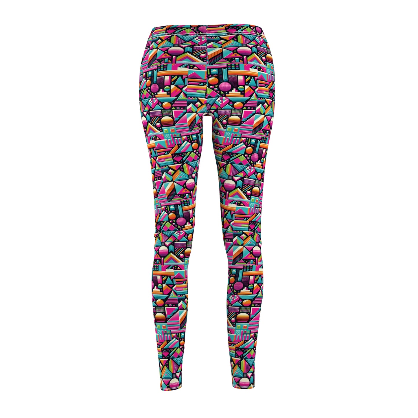 Retro 80s Neon Geometric Leggings – Bold, Bright & Ultra-Comfy