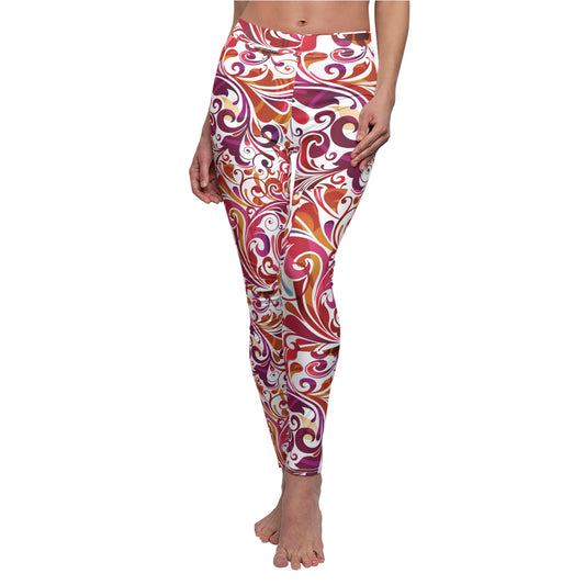 Rosy Floral Leggings – Soft, Elegant & Perfect for Big Hearts